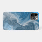 Fluid Artのような青と白の大理石の水 Case-Mate iPhoneケース (裏面(横))