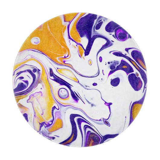 Fluid Artテクスチャ:渦巻絵を描き。 カッティングボード (正面)