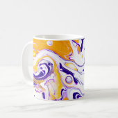 Fluid Artテクスチャ:渦巻絵を描き。 コーヒーマグカップ (正面左)