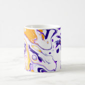 Fluid Artテクスチャ:渦巻絵を描き。 コーヒーマグカップ (中央)