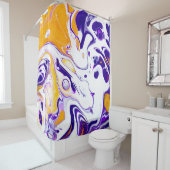 Fluid Artテクスチャ:渦巻絵を描き。 シャワーカーテン (インサイチュ)