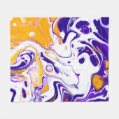 Fluid Artテクスチャ：渦巻絵を描き。 フリースブランケット (正面(横))