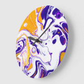 Fluid Artテクスチャ：渦巻絵を描き。 ラージ壁時計 (傾斜)