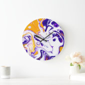 Fluid Artテクスチャ：渦巻絵を描き。 ラージ壁時計 (ホーム)