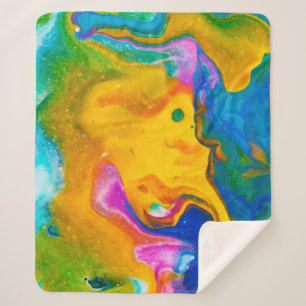 Fluid Art.抽象芸術カラフル背景、壁紙 シェルパブランケット