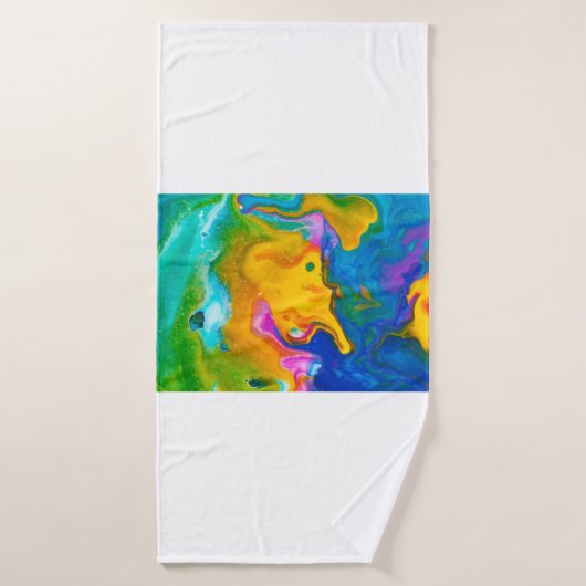 Fluid Art.抽象芸術カラフル背景、壁紙 バスタオル (バスタオル)