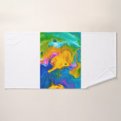 Fluid Art.抽象芸術カラフル背景、壁紙 バスタオル (バスタオル)