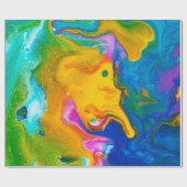 Fluid Art.抽象芸術カラフル背景、壁紙 ラッピングペーパー (フラット)