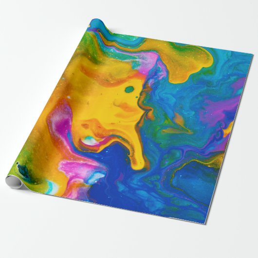 Fluid Art.抽象芸術カラフル背景、壁紙 ラッピングペーパー (アンロールド)