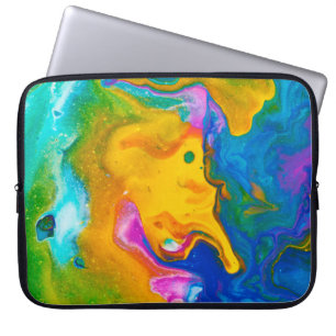 Fluid Art.抽象芸術カラフル背景、壁紙 ラップトップスリーブ