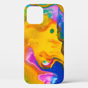 Fluid Art.抽象芸術カラフル背景、壁紙 iPhone 12ケース