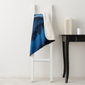 Fluid Art.液体金属金ゴールド(抽象芸術青w) シェルパブランケット (インサイチュ)