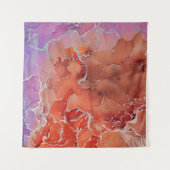 Fluid Art. Modern ?bstract colorful background, wa タペストリー (正面(横))
