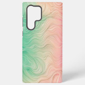 Fluid Gradient Line Art Phone Case Samsung Galaxyケース (裏面)