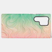 Fluid Gradient Line Art Phone Case Samsung Galaxyケース (裏面横)