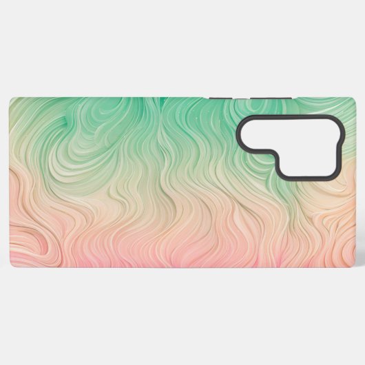 Fluid Gradient Line Art Phone Case Samsung Galaxyケース (裏面横)