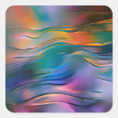 "Fluid Horizons" Contemporary Abstract Art      スクエアシール (正面)