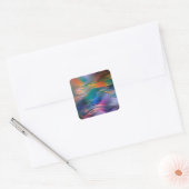 "Fluid Horizons" Contemporary Abstract Art      スクエアシール (封筒)