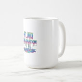 Fluid Imagination Abstract Flowing Shapes コーヒーマグカップ (正面右)