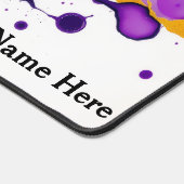 Fluid Ink Gold Marble Modern デスクマット (コーナー)