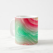 Fluid Marble Line Art Mug コーヒーマグカップ (正面左)