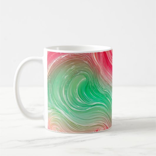 Fluid Marble Line Art Mug コーヒーマグカップ (左)