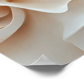 Fluid Petal Waves in Cream Portrait #3 ポスター (角)