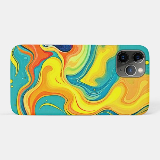 Fluidity of Joy: Abstract Waves Case-Mate iPhoneケース (裏面(横))