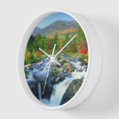 Flume Falls |  Adirondack Mountains 壁時計 (傾斜)