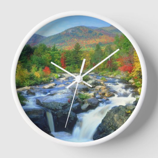 Flume Falls |  Adirondack Mountains 壁時計 (正面)