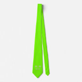 fluorescent green  solid color - add logo ネクタイ (正面)