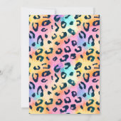 Fluorescent Pink Young Wild Three Safari Birthday  招待状 (裏面)