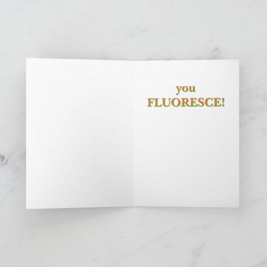 Fluorescent Rock under UV Light Greeting Card シーズンカード (内部)