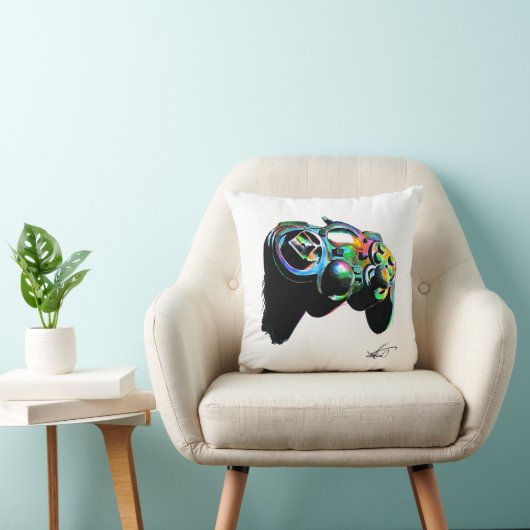 Fluorescente mando de playstation クッション (椅子)