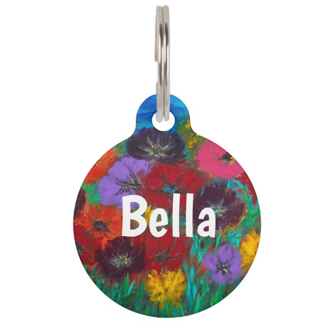 Fluriishペット用名札 – パーソナライズ名/電話 ペット　ネームタグ (正面)