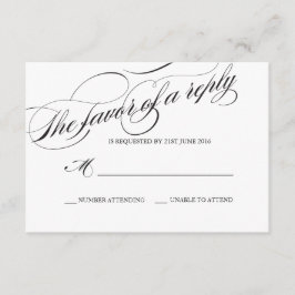 Fluriish Scriptの応答結婚カード 出欠カード