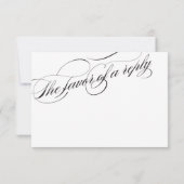 Fluriish Scriptの応答結婚カード 出欠カード (裏面)