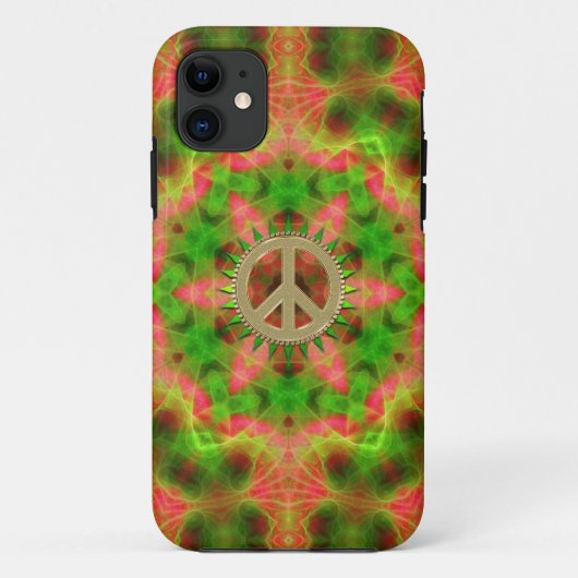 Fluro六角金ゴールド平和サインiPhone 5ケース Case-Mate iPhoneケース (裏面)