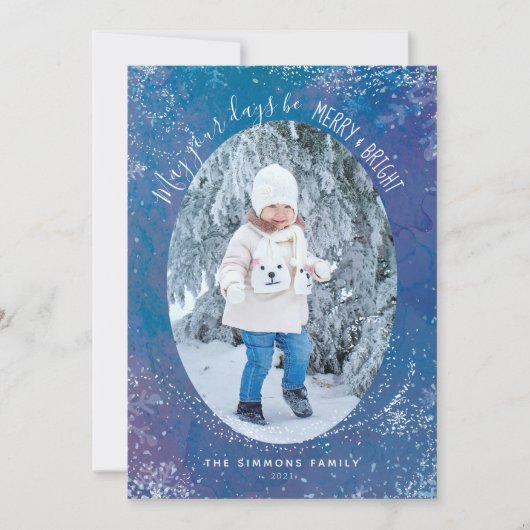 Flury凍ってい Holidayフォトカード シーズンカード (正面)