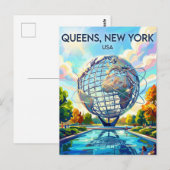 Flushing Meadows Corona Park USA ポストカード (正面/裏面)