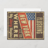 Flushing New York ポストカード (正面/裏面)