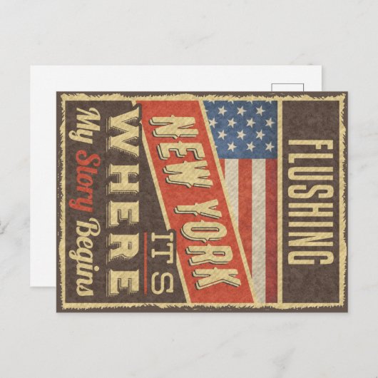 Flushing New York ポストカード (正面/裏面)