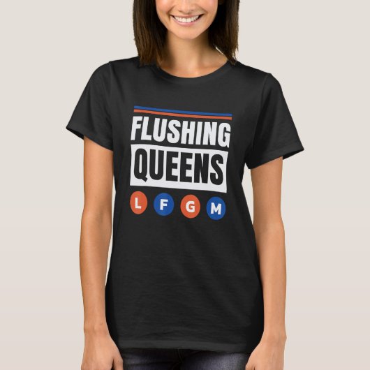 Flushing Queens New York City Trains Metro Subway Tシャツ (正面)