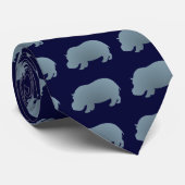 Flusspferd hippo hippopotamus ネクタイ (ロール)