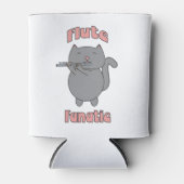 Flute Fanatic Cat Cute Musician Kitty Design 缶クーラー (正面)