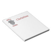 Flute Fanatic Gray Cat Personalize ノートパッド (アングル)