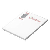 Flute Fanatic Gray Cat Personalize ノートパッド (回転)