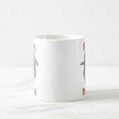 Flute Fanatic Gray Cat Pink コーヒーマグカップ (中央)