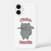 Flute Fanatic Gray Cat Pink Case-Mate iPhoneケース (裏面)