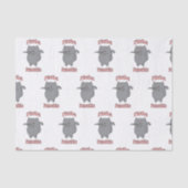 Flute Fanatic Gray Cat Pink Funny 薄葉紙 (正面)